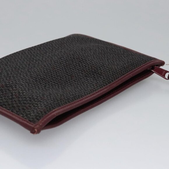 SAINT LAURENT Pouch PVC Leather Gray Auth bs22836 - Picture 7 of 16